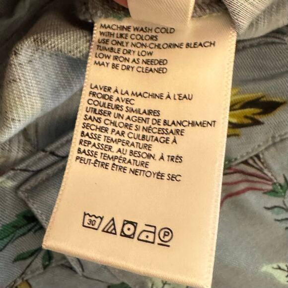 Anthropologie Victoria Blue Floral High Rise Cargo Pants 0 - Picture 8 of 15